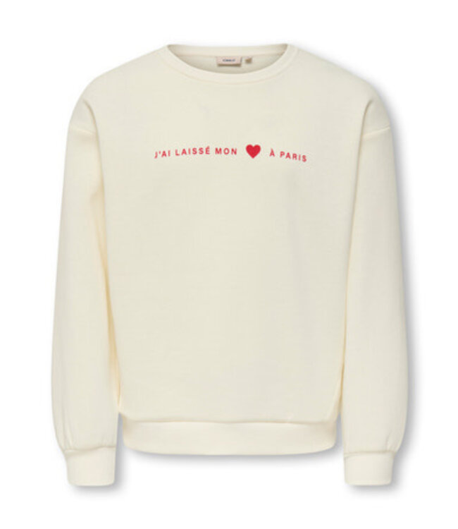 Kids ONLY winter sweater meisjes - wit - KogMarisa - oversize fit