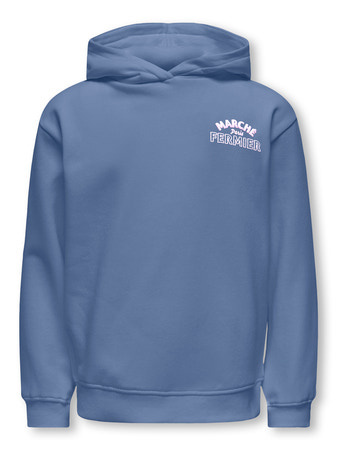 Kids ONLY winter hoodie meisjes - blauw - KogHollylife - loose fit afbeelding