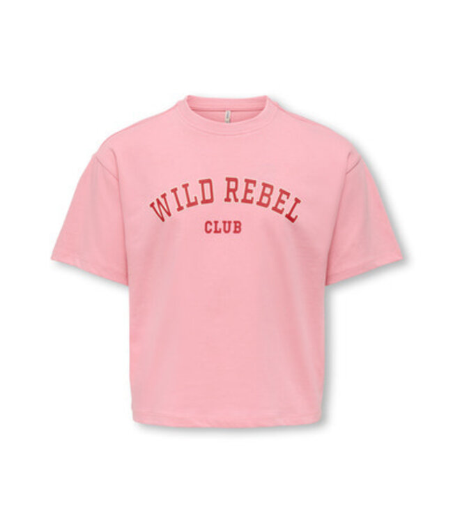 Kids ONLY winter top meisjes - roze - KogJasmine - box fit, korte mouw