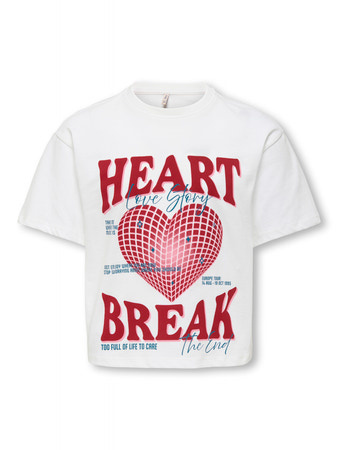 Kids ONLY winter top meisjes - wit - KogJasmine - box fit, korte mouw afbeelding