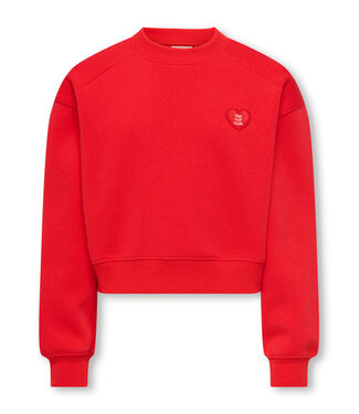 Kids ONLY winter sweater meisjes - rood - KogEvelisa - cropped fit