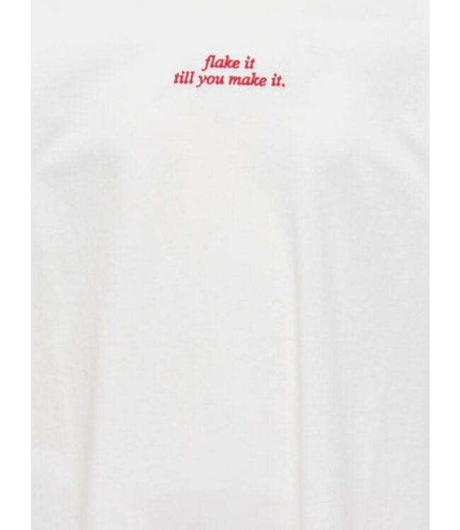 Kids ONLY winter t-shirt meisjes - wit - KogBabette - loose fit, korte mouw