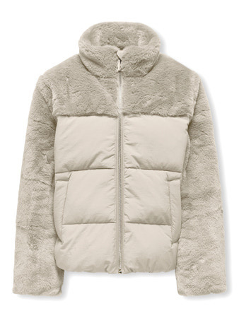 Kids ONLY winter winterjas meisjes - beige - KogWanja - puffer afbeelding