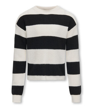 Kids ONLY winter sweater meisjes - wit - KogFranca - loose fit, gebreid