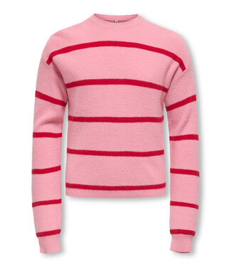 Kids ONLY winter sweater meisjes - roze - KogFranca - loose fit, gebreid