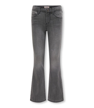 Kids ONLY winter jeansbroek meisjes - grijs - KogRoyal - flared fit