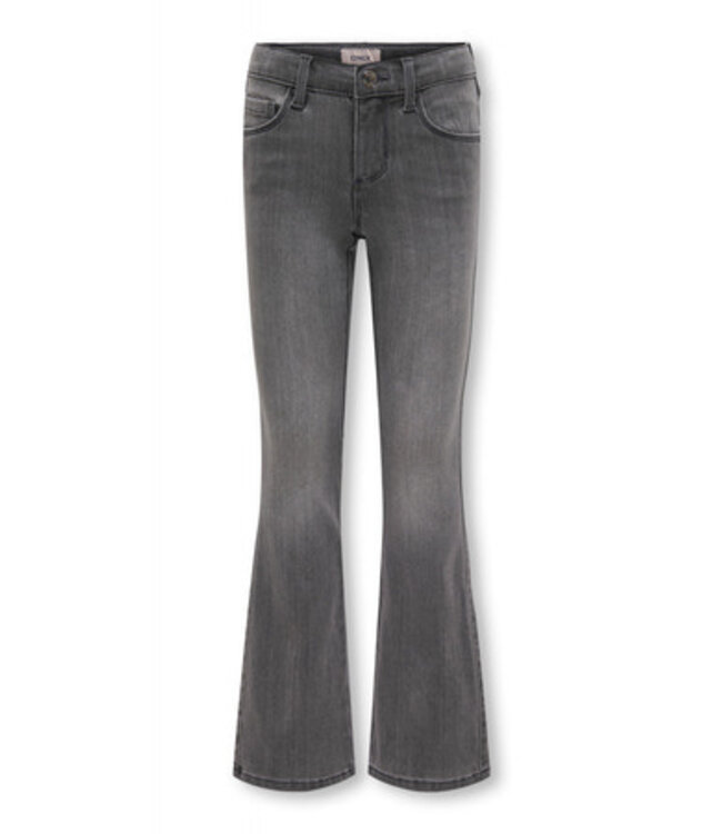 Kids ONLY winter jeansbroek meisjes - grijs - KogRoyal - flared fit