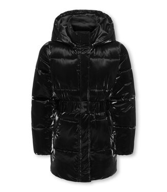 Kids ONLY winter winterjas meisjes - zwart - KogElise - puffer, lang, riem