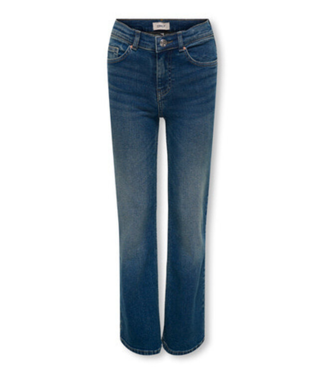 Kids ONLY winter jeansbroek meisjes - blauw - KogJuicy - wide leg fit