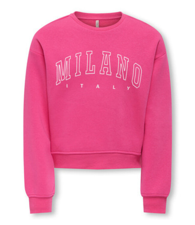 Kids ONLY winter sweater meisjes - roze - KogSweat - loose fit