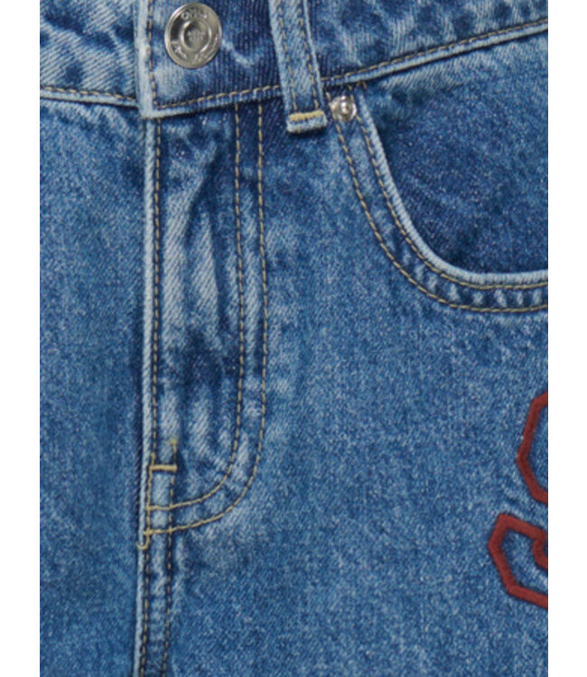 Kids ONLY winter jeansbroek meisjes - blauw - KogJuicy - wide leg fit