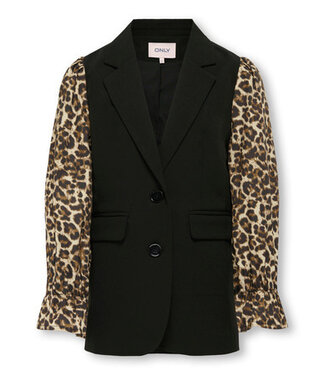 Kids ONLY winter blazer meisjes - zwart - KogKira - oversize fit