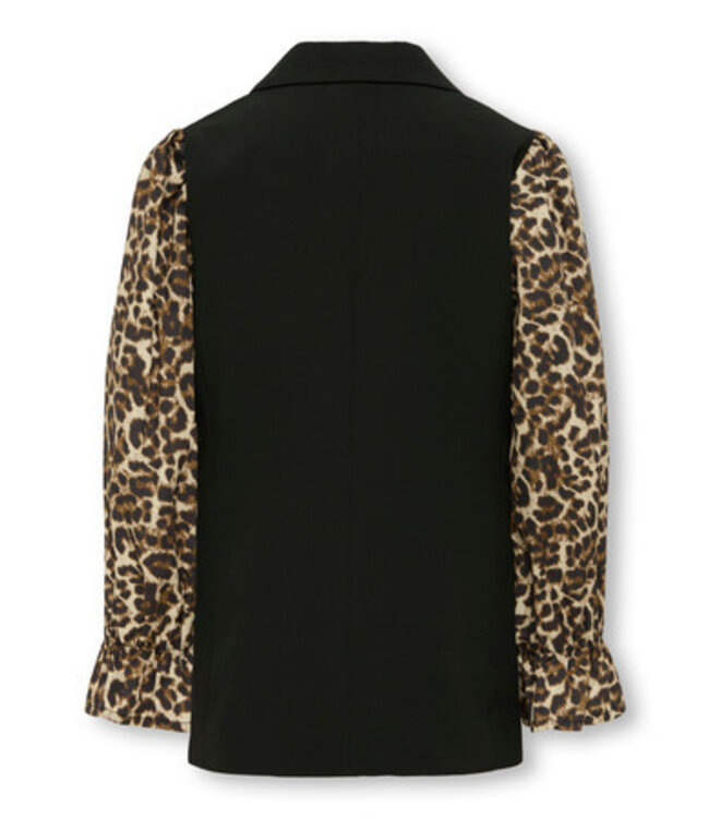 Kids ONLY winter blazer meisjes - zwart - KogKira - oversize fit