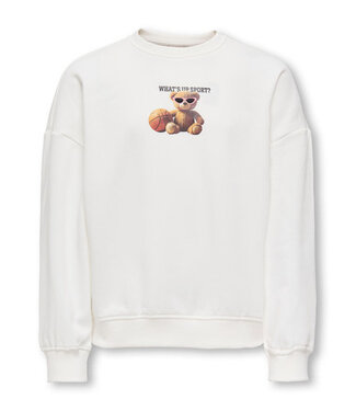 Kids ONLY winter sweater meisjes - wit - KogBila - oversize fit