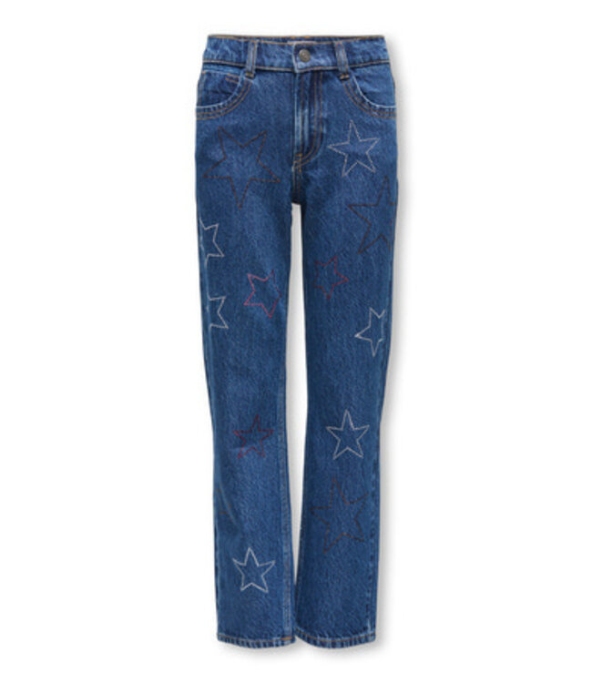 Kids ONLY winter jeansbroek meisjes - blauw - KogCarly - straight fit
