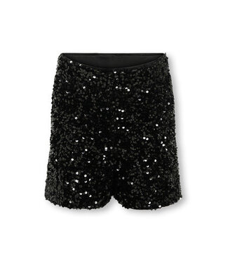 Kids ONLY winter shorts meisjes - zwart - KogConfidence - regular fit, pailletten Kids ONLY winter shorts meisjes - zwart - KogConfidence - regular fit, pailletten