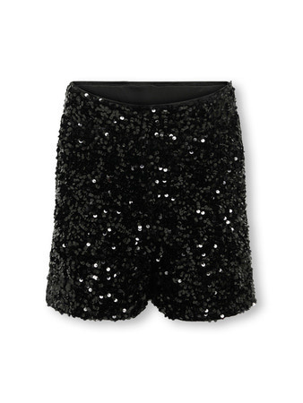 Kids ONLY winter shorts meisjes - zwart - KogConfidence - regular fit, pailletten afbeelding
