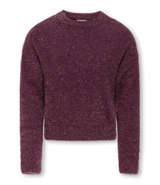 Kids ONLY winter sweater meisjes - paars - KogPiumo - regular fit, glitter