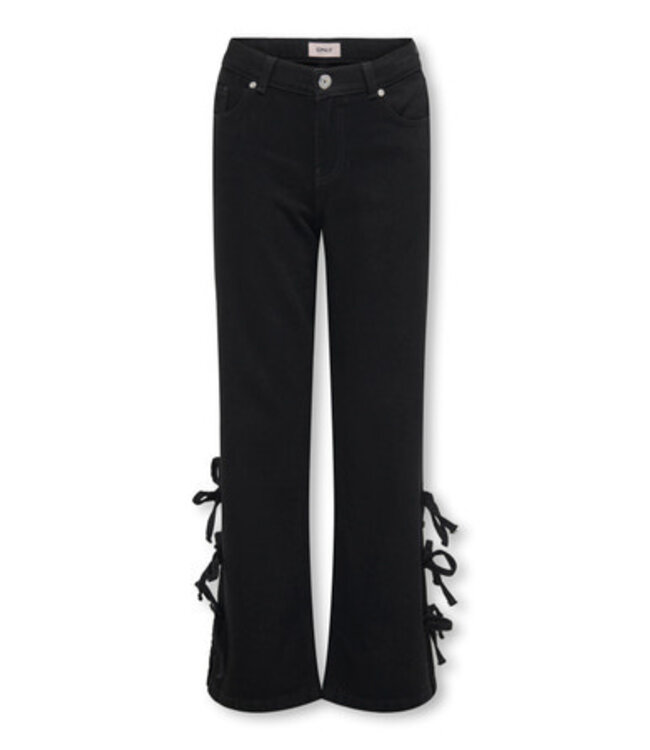 Kids ONLY winter jeansbroek meisjes - zwart - KogHope - wide leg fit