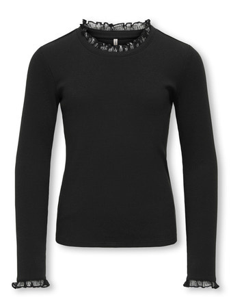 Kids ONLY winter top meisjes - zwart - KogLeslie - regular fit, longsleeve afbeelding