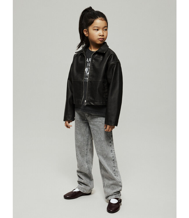 Name it winter jeansbroek meisjes- grijs - straight fit - NkfRose