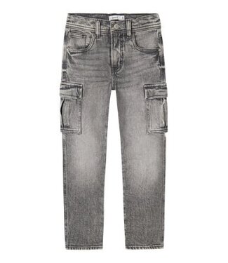 Name it winter cargo jeansbroek jongens - grijs - tapered fit - NkmSilas