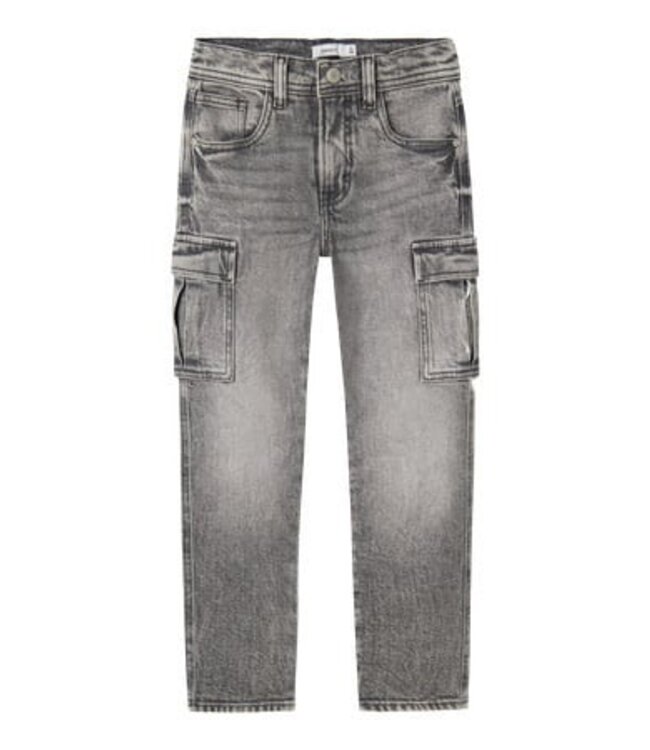 Name it winter cargo jeansbroek jongens - grijs - tapered fit - NkmSilas