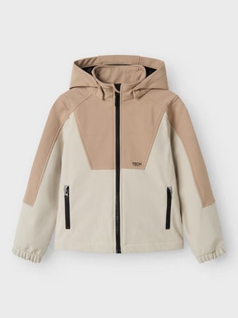 Name it winter softshell jas jongens - beige - NknAlf afbeelding