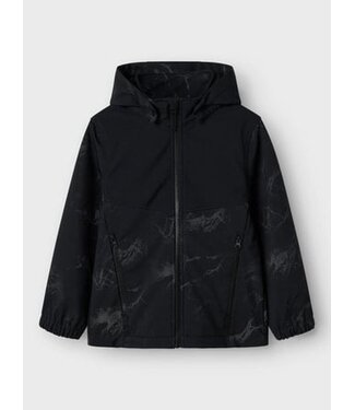 Name it winter softshell jas jongens - zwart - NkmAlf