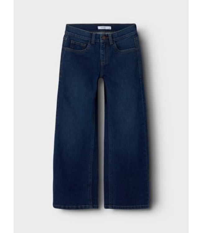 Name it winter jeansbroek meisjes - blauw - wide leg fit - NkfRose