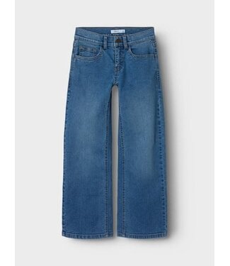 Name it winter jeansbroek meisjes - blauw - wide leg fit - NkfRose