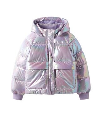 Name it winter winterjas meisjes - paars - puffer, foil - NkfMalan
