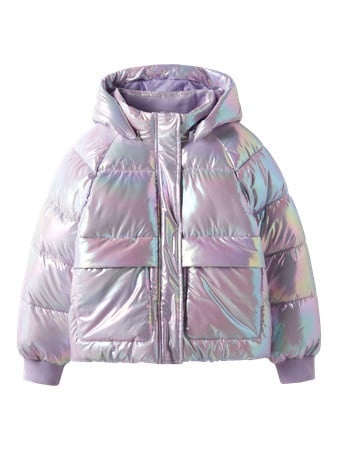 Name it winter winterjas meisjes - paars - puffer, foil - NkfMalan afbeelding