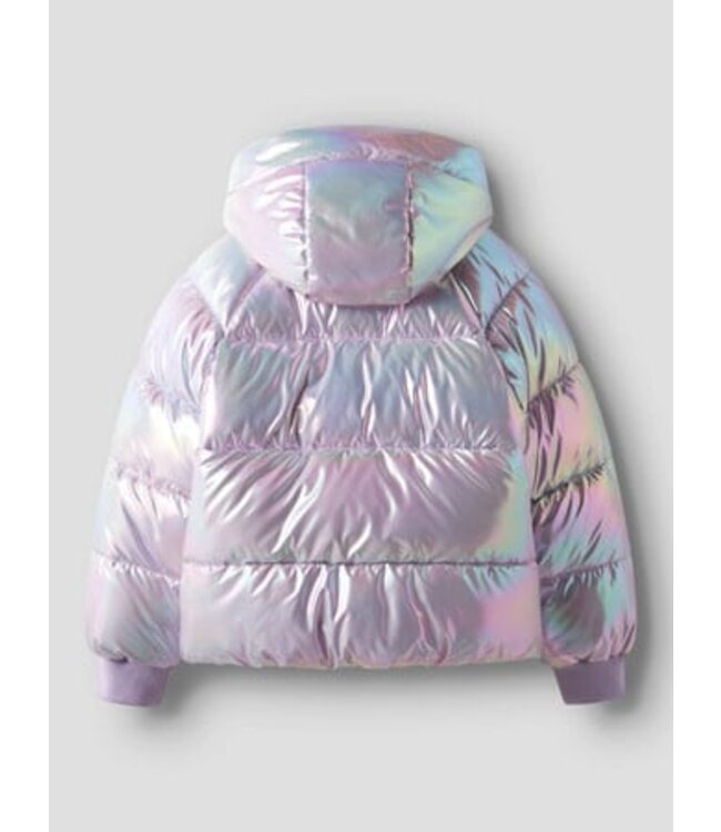 Name it winter winterjas meisjes - paars - puffer, foil - NkfMalan