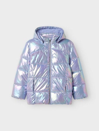 Name it winter winterjas meisjes - paars - puffer, shiny - NkfMolina afbeelding