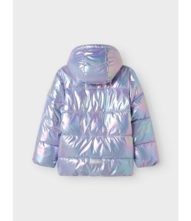 Name it winter winterjas meisjes - paars - puffer, shiny - NkfMolina