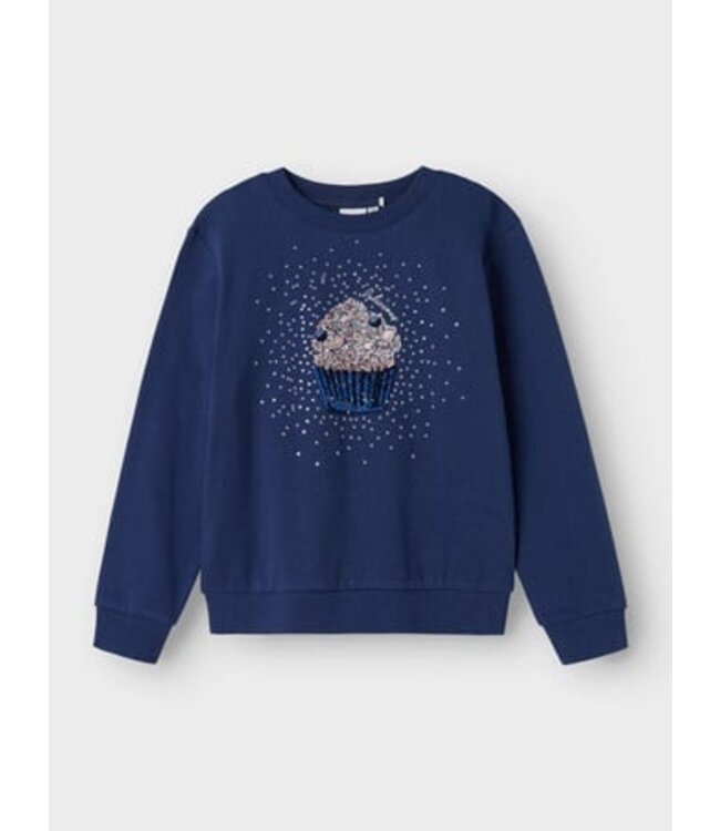 Name it winter sweater meisjes - blauw - regular fit - NkfNuasa