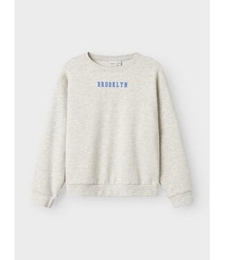 Name it winter sweater meisjes - grijs - relaxed fit - NkfNevea