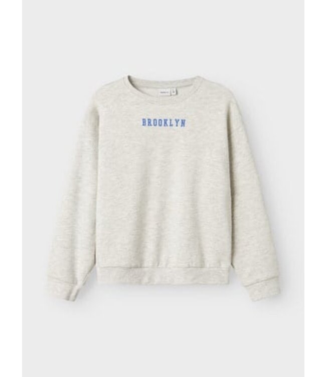Name it winter sweater meisjes - grijs - relaxed fit - NkfNevea