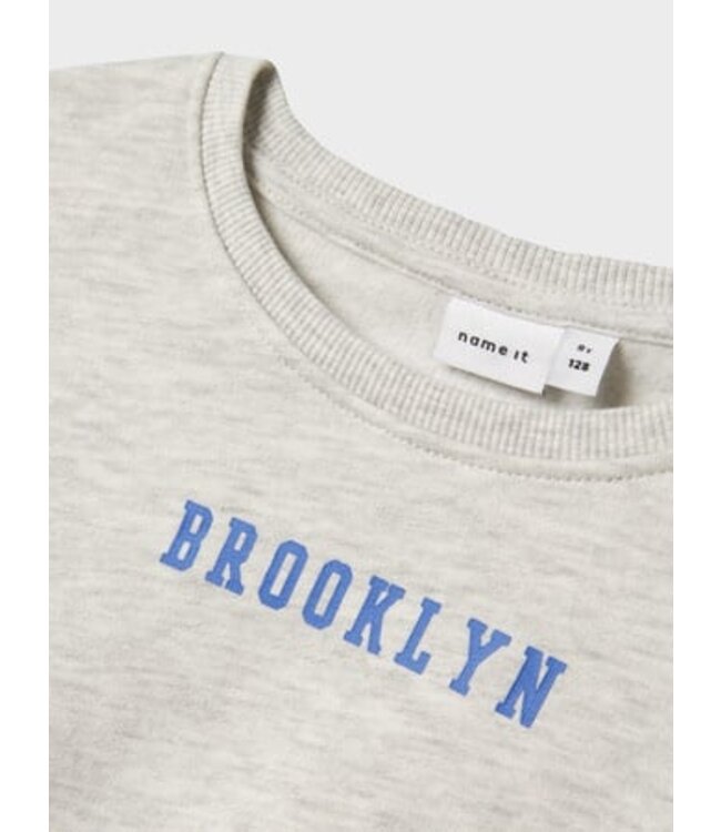 Name it winter sweater meisjes - grijs - relaxed fit - NkfNevea