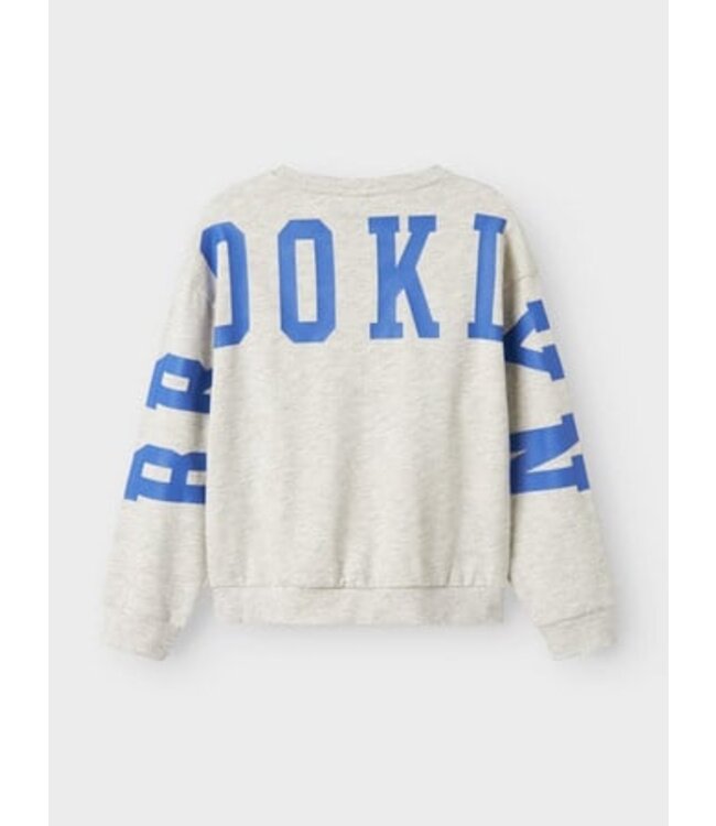 Name it winter sweater meisjes - grijs - relaxed fit - NkfNevea