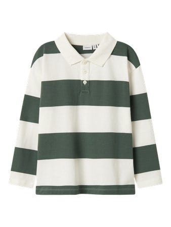 Name it winter polo t-shirt jongens - groen - relaxed fit - NkmNutiva afbeelding