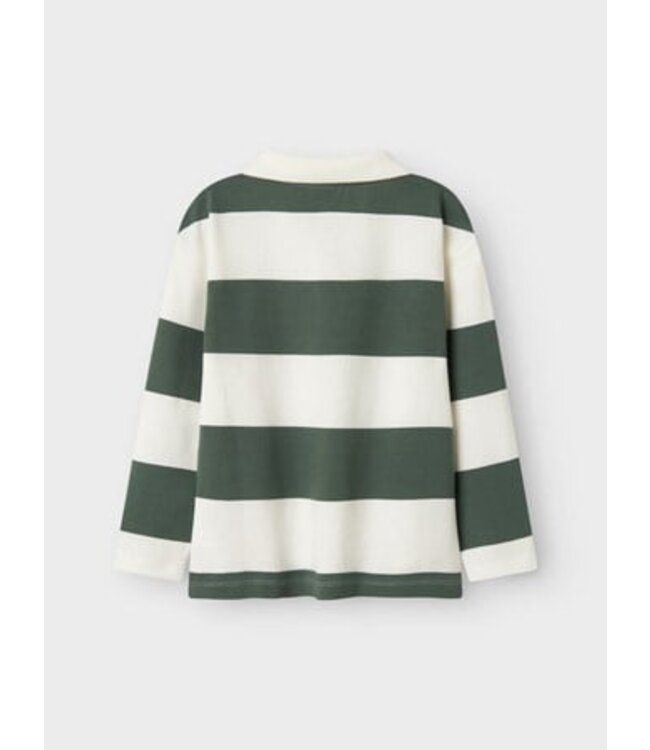 Name it winter polo t-shirt jongens - groen - relaxed fit - NkmNutiva