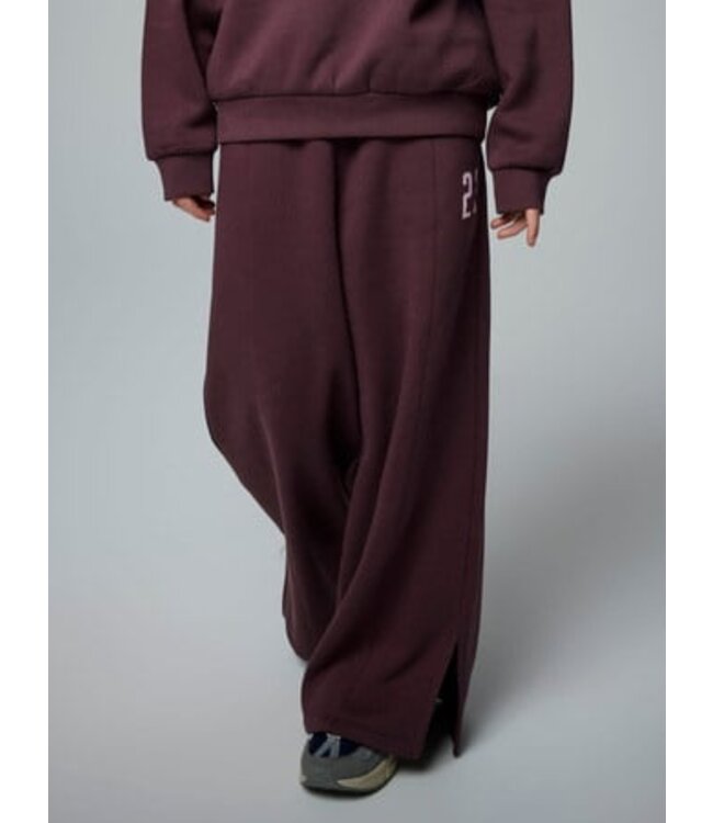 Name it winter sweat broek meisjes - paars - wide leg fit - NkfOdika