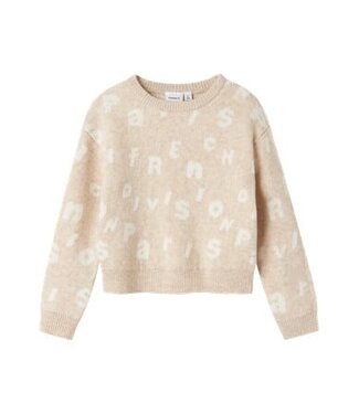 Name it winter sweater meisjes - beige - regular fit, gebreid - NkfOline