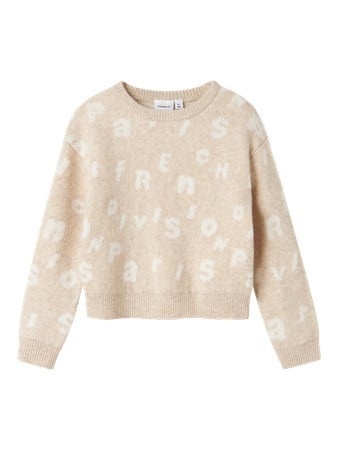 Name it winter sweater meisjes - beige - regular fit, gebreid - NkfOline afbeelding