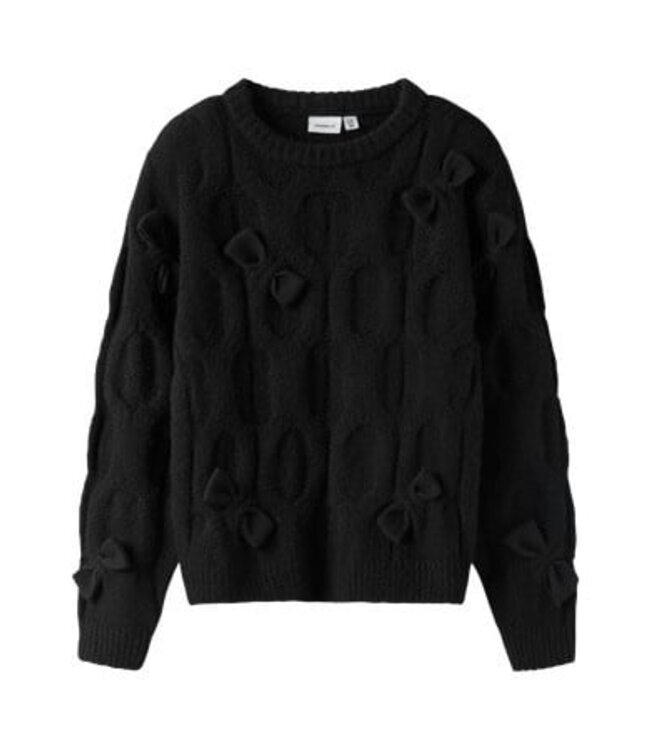 Name it winter sweater meisjes - zwart - regular fit, gebreid - NkfOlivia