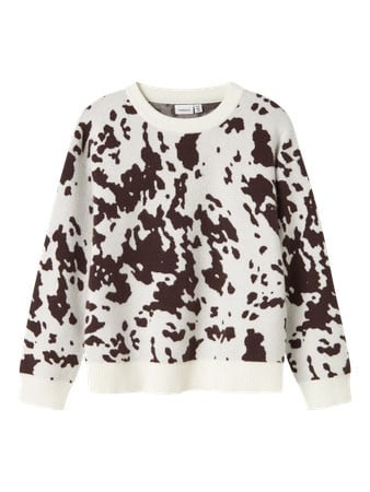 Name it winter sweater meisjes - bruin - oversize fit, gebreid - NkfOrkide afbeelding