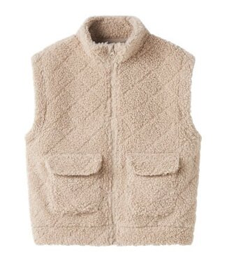 Name it winter vest meisjes - beige - teddy - NkfNila