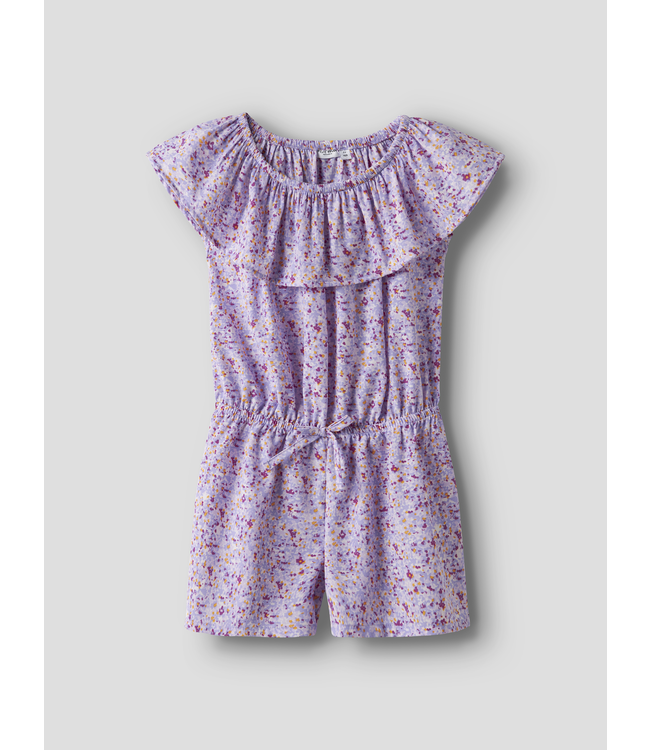 Name it zomer jumpsuit meisjes - paars - korte mouw - NkfVinaya